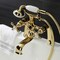 Kingston Brass KS228PB Deck Mount Clawfoot Tub Faucet with Hand Shower, Polished Brass KS228PB - alternate 2